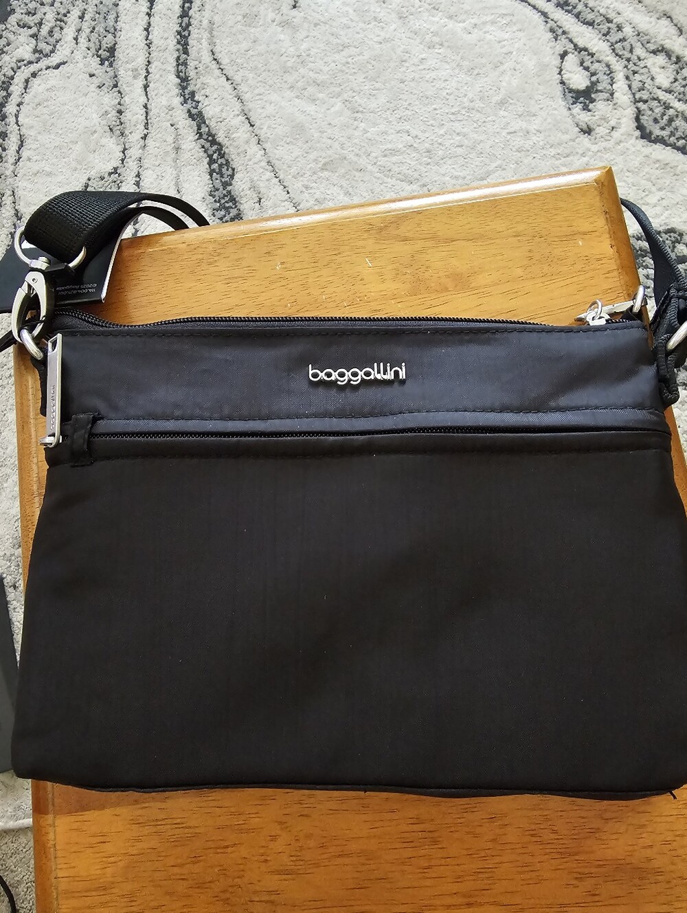 Bagallini Memento Anti-Theft Crossbody Bag, Black, NWT